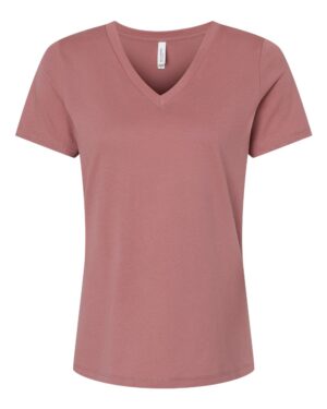 BELLA + CANVAS Women’s Relaxed Jersey V-Neck Tee - Image 25