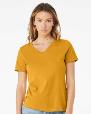 BELLA + CANVAS Women’s Relaxed Jersey V-Neck Tee - Image 40