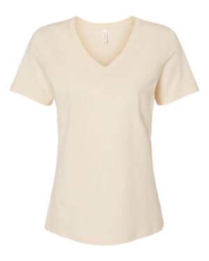 BELLA + CANVAS Women’s Relaxed Jersey V-Neck Tee - Image 43