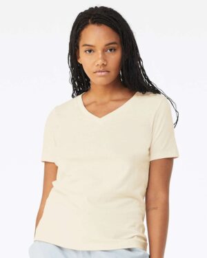 BELLA + CANVAS Women’s Relaxed Jersey V-Neck Tee - Image 46