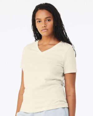 BELLA + CANVAS Women’s Relaxed Jersey V-Neck Tee - Image 47