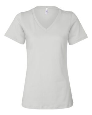 BELLA + CANVAS Women’s Relaxed Jersey V-Neck Tee - Image 79