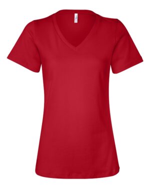 BELLA + CANVAS Women’s Relaxed Jersey V-Neck Tee - Image 55
