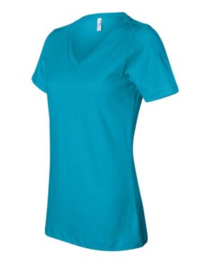 BELLA + CANVAS Women’s Relaxed Jersey V-Neck Tee - Image 71