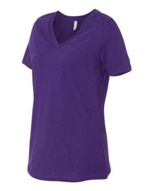 BELLA + CANVAS Women’s Relaxed Jersey V-Neck Tee - Image 65