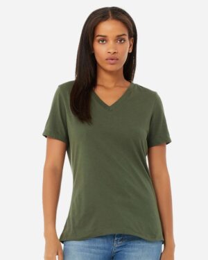 BELLA + CANVAS Women’s Relaxed Jersey V-Neck Tee - Image 34