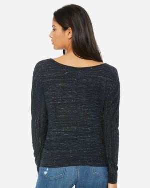 BELLA + CANVAS Women’s Flowy Off Shoulder Long Sleeve Tee - Image 6