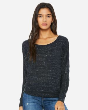 BELLA + CANVAS Women’s Flowy Off Shoulder Long Sleeve Tee - Image 4