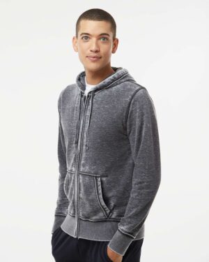 J. America Men's Vintage Zen Fleece Full-Zip Hooded Sweatshirt - Image 11