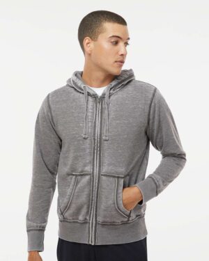 J. America Men's Vintage Zen Fleece Full-Zip Hooded Sweatshirt - Image 4