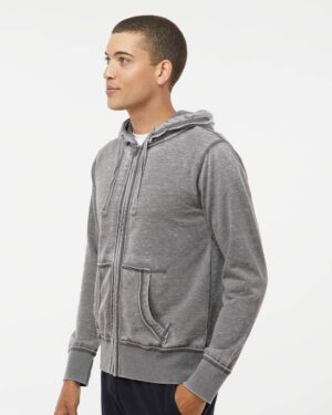 J. America Men's Vintage Zen Fleece Full-Zip Hooded Sweatshirt - Image 5