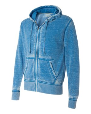 J. America Men's Vintage Zen Fleece Full-Zip Hooded Sweatshirt - Image 14