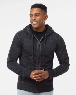 J. America Men's Vintage Zen Fleece Full-Zip Hooded Sweatshirt - Image 19