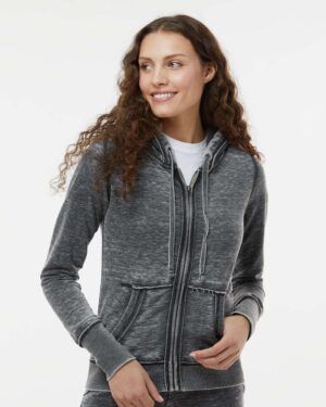 J. America Women's Zen Fleece Full-Zip Hooded Sweatshirt - Image 10
