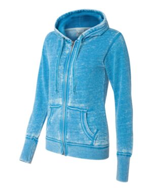 J. America Women's Zen Fleece Full-Zip Hooded Sweatshirt - Image 14