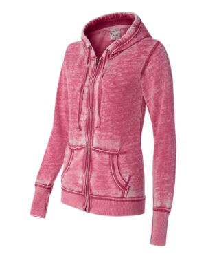 J. America Women's Zen Fleece Full-Zip Hooded Sweatshirt - Image 26
