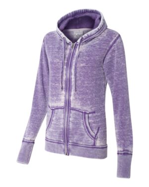 J. America Women's Zen Fleece Full-Zip Hooded Sweatshirt - Image 23