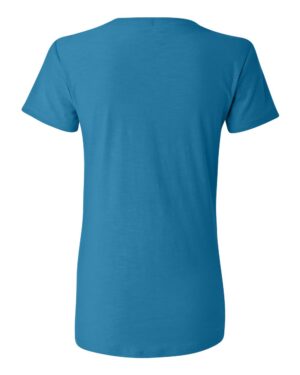 J. America Women's V-Neck Slub T-Shirt - Image 9