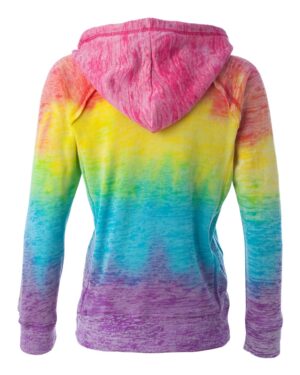 MV Sport Women’s Courtney Burnout V-Notch Hooded Sweatshirt - Image 9
