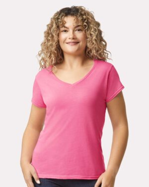Gildan Women's Softstyle® V-Neck T-Shirt - Image 4