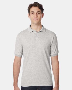 Hanes Men's EcoSmart® Jersey Polo - Image 4