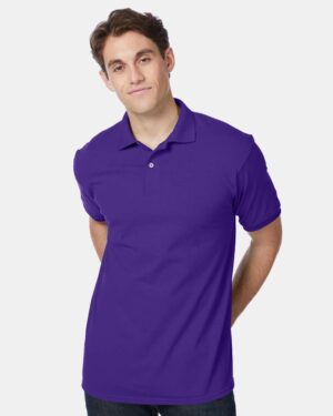 Hanes Men's EcoSmart® Jersey Polo - Image 76