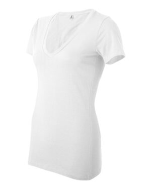 BELLA + CANVAS Women’s Jersey Deep V-Neck Tee - Image 35