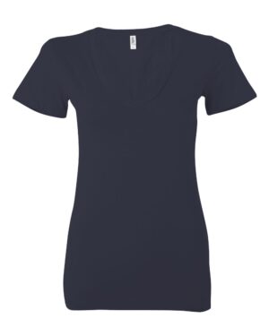 BELLA + CANVAS Women’s Jersey Deep V-Neck Tee - Image 16