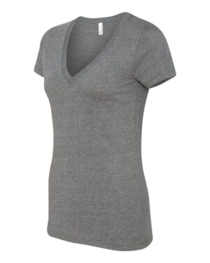 BELLA + CANVAS Women’s Jersey Deep V-Neck Tee - Image 14
