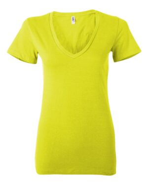 BELLA + CANVAS Women’s Jersey Deep V-Neck Tee - Image 25