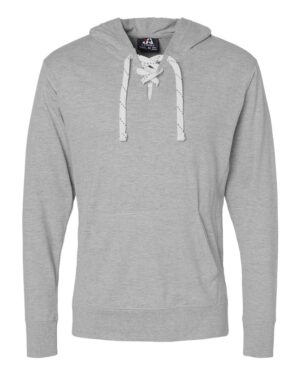 J. America Unisex Jersey Sport Lace Hooded Pullover - Image 13