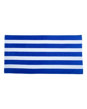 Carmel Towel Company Cabana Stripe Velour Beach Towel - Image 5