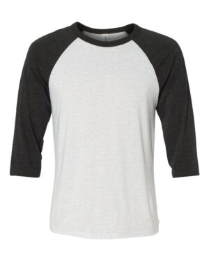 BELLA + CANVAS Unisex Three-Quarter Sleeve Baseball Tee - Image 48