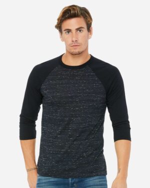 BELLA + CANVAS Unisex Three-Quarter Sleeve Baseball Tee - Image 7