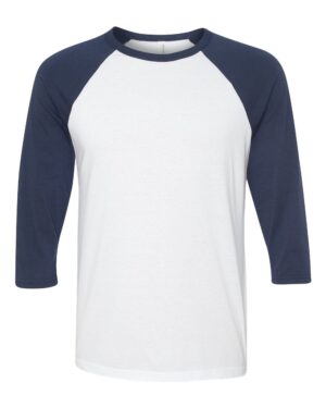 BELLA + CANVAS Unisex Three-Quarter Sleeve Baseball Tee - Image 84
