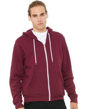 BELLA + CANVAS Unisex Sponge Fleece Full-Zip Hoodie Sweatshirt - Image 182