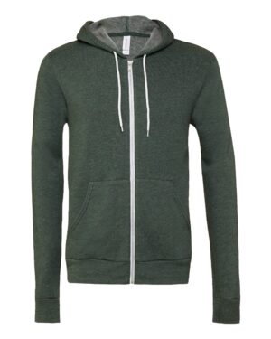BELLA + CANVAS Unisex Sponge Fleece Full-Zip Hoodie Sweatshirt - Image 107