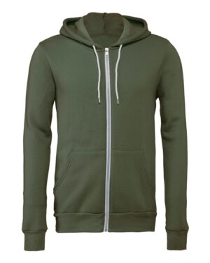 BELLA + CANVAS Unisex Sponge Fleece Full-Zip Hoodie Sweatshirt - Image 191