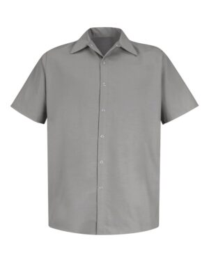 Red Kap Men's Specialized Short Sleeve Pocketless Work Shirt - Image 3