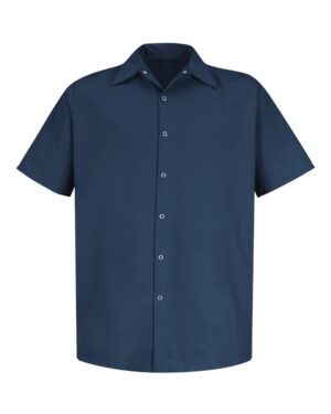 Red Kap Men's Specialized Short Sleeve Pocketless Work Shirt - Image 7