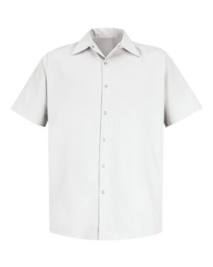 Red Kap Men's Specialized Short Sleeve Pocketless Work Shirt - Image 9