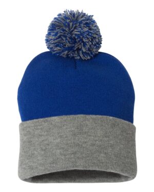 Sportsman 12" Pom-Pom Cuffed Beanie - Image 60