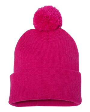 Sportsman 12" Pom-Pom Cuffed Beanie - Image 45