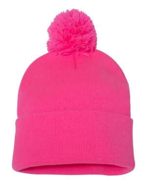 Sportsman 12" Pom-Pom Cuffed Beanie - Image 49