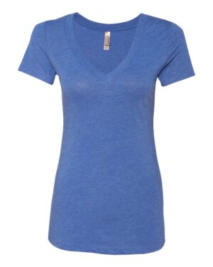 Next Level Women’s Triblend Deep V-Neck T-Shirt - Image 7