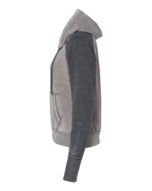 J. America Women's Zen Fleece Raglan Hooded Sweatshirt - Image 3