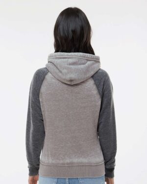 J. America Women's Zen Fleece Raglan Hooded Sweatshirt - Image 6