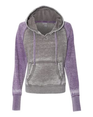 J. America Women's Zen Fleece Raglan Hooded Sweatshirt - Image 7