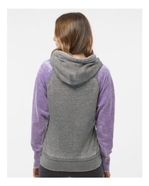 J. America Women's Zen Fleece Raglan Hooded Sweatshirt - Image 12