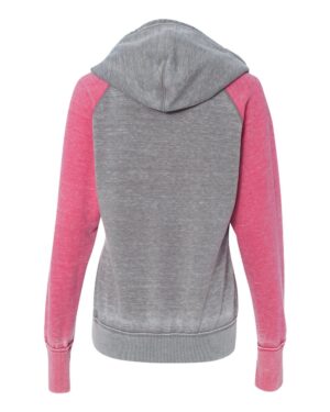 J. America Women's Zen Fleece Raglan Hooded Sweatshirt - Image 14